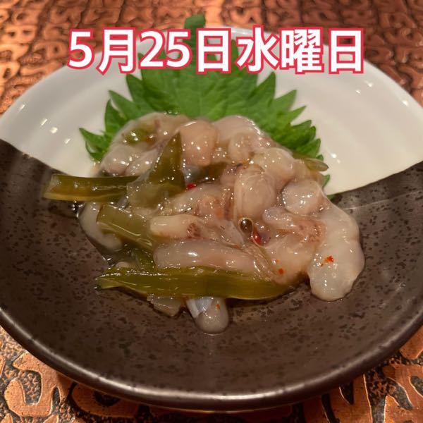 5月25日水曜日